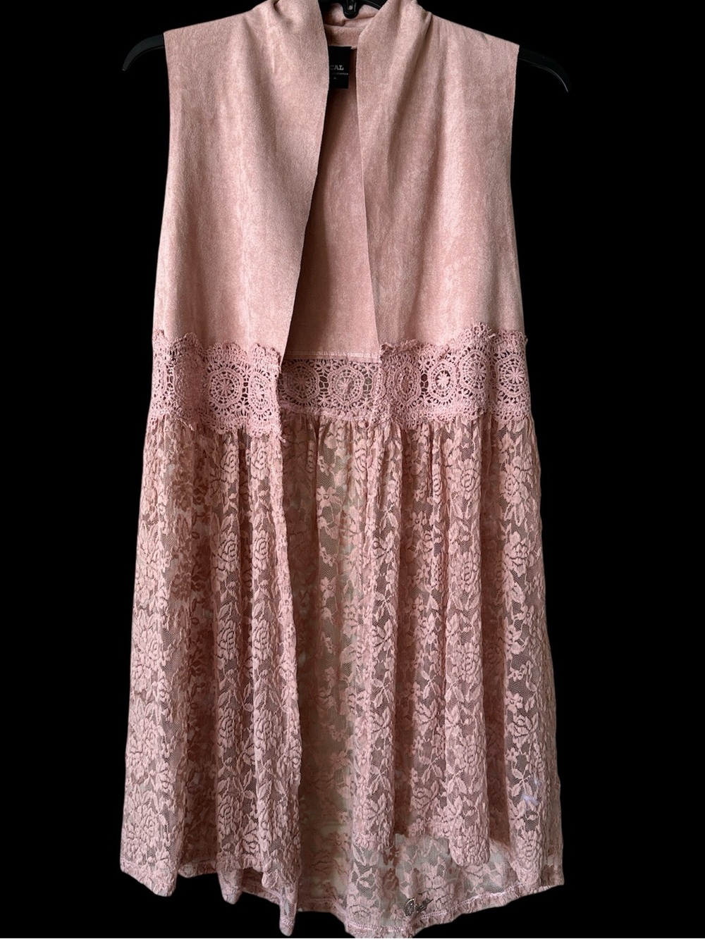 Vocal Voice of California Dusty Rose Lace Sleeveless Chemise!